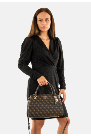 Sacs à main guess jeans noelle ii luxury satchel coal logo