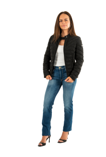 Blousons et vestes guess jeans new vona jblk jet black a996