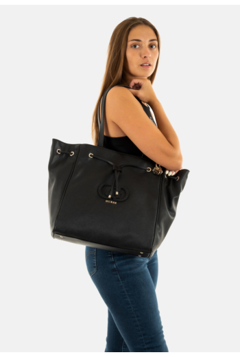 Sacs à main guess jeans calebra drawstring tote black