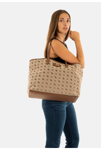 Sacs à main guess jeans neda large 2 in 1 tote latte logo