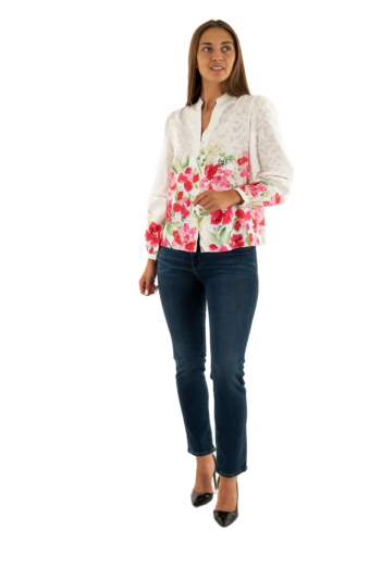 Chemisier salsa floral print jacquard 721 medium red v1