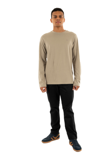 Tee shirt manches longues superdry classic essential 6je vintage khaki