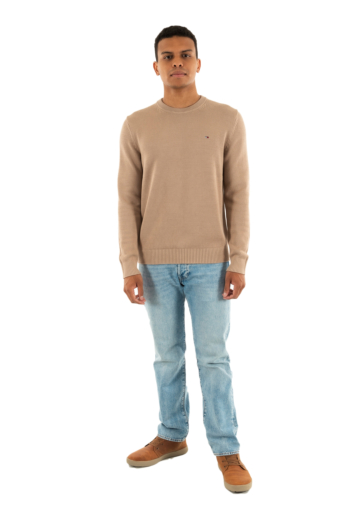 Sweat tommy jeans slim ess afe coastal taupe