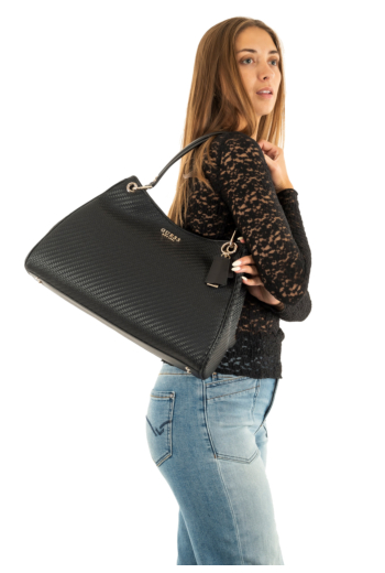 Sacs à main guess jeans mirema girlfriend carryall black