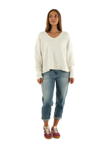 Pull hiver superdry brushed os v i1c snow white twist