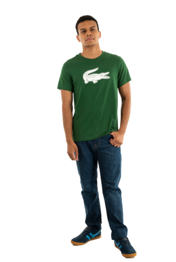 Tee shirt lacoste th2042 yrr vert/farine