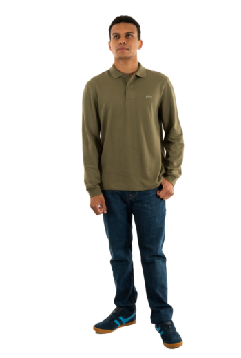Polos manches longues lacoste l1312 e9f olive 06y