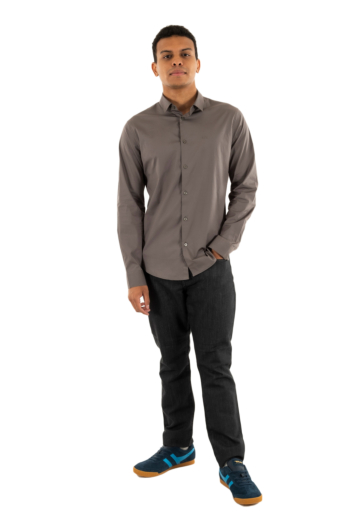 Chemise armani exchange 8nzc31 u8092 dark gull gray