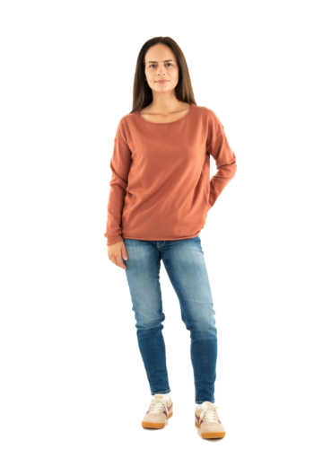 Tee shirt manches longues sun valley uvaly 8041 terracota