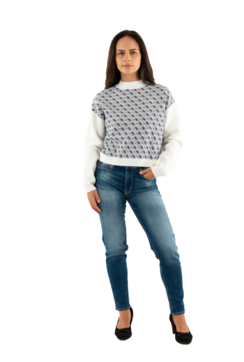 Sweat guess jeans aubrey f0yu 4g cream and blue