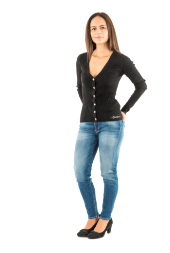 Gilets cardigans guess jeans julia seamless jblk jet black a996
