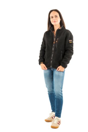 Sweat superdry outdoor full zip fleece 16a black/black