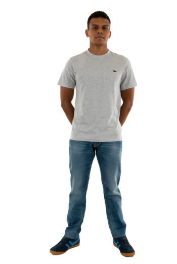 Tee shirt lacoste th4780 cca argent chine