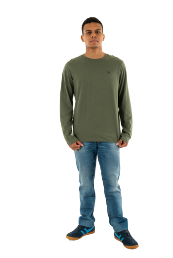 Tee shirt manches longues superdry classic essential 1th beetle green