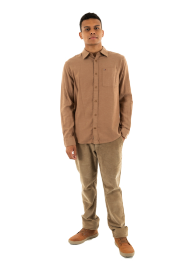 Chemise tommy jeans reg flannel gvp pecan nut
