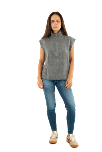Pull hiver only jeanett medium grey melange