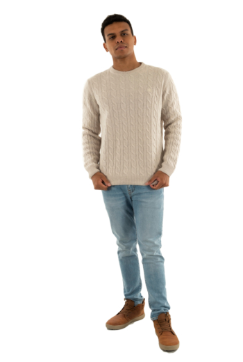 Pull hiver timberland phillips brook cable crew egm1 angora heather