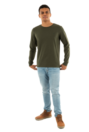 Tee shirt manches longues Benson & Cherry twistlg kaki