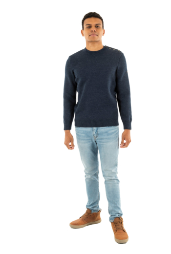 Pull hiver saint james cancale bleu chine
