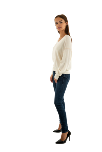 Pull hiver freeman t. porter penny intersia wo47-i f905 egret