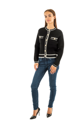 Gilets cardigans salsa chanel style cardigan 000 black