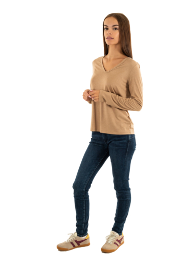 Tee shirt manches longues freeman t. porter torina icon ry64 f793 beige