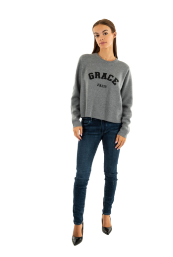 Pull hiver grace & mila sardaigne gris