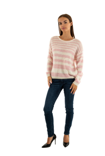 Pull hiver grace & mila sand cristal rose
