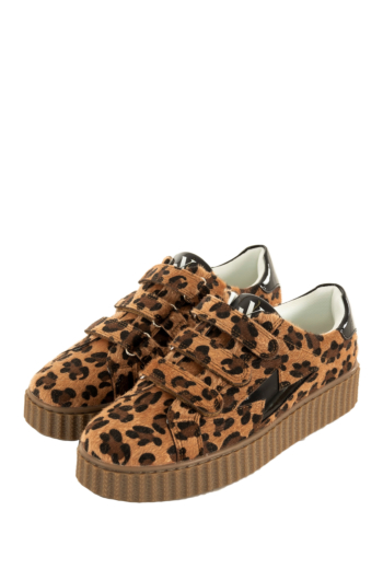 Baskets basses vanessa wu odelia leopard camel