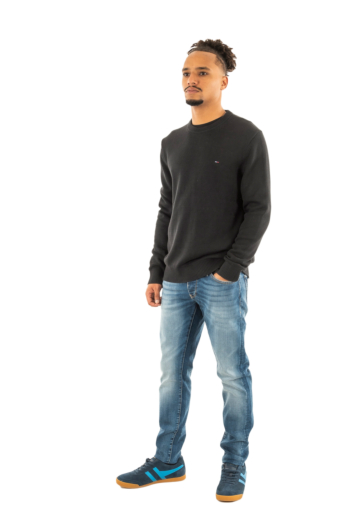 Sweat tommy jeans slim ess bds black