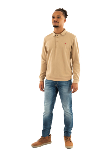 Polos manches longues Benson & Cherry miami cappuccino