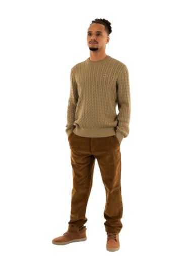 Pull hiver lacoste ah7627 buh viennois/vert