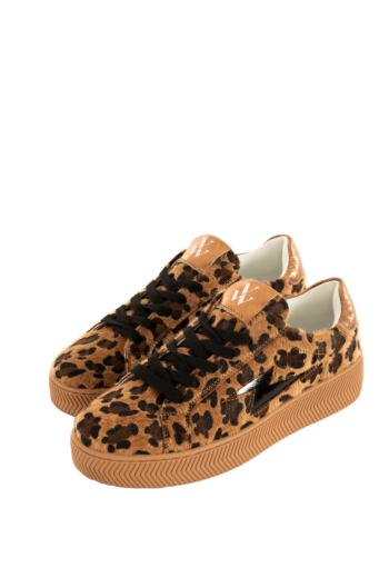 Baskets basses vanessa wu éléa leopard camel