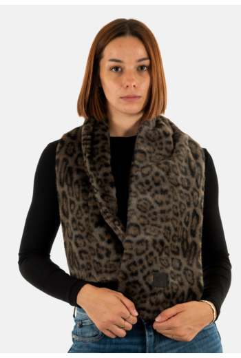 Echarpe freeman t. porter livie leo fur p101 f0861 dark grey