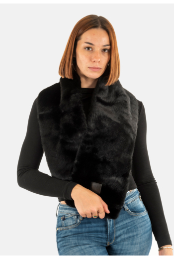Echarpe freeman t. porter livie leo fur p101-p 12 black