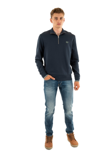 Sweat fred perry half zip z47 drkairf/lic/bayl