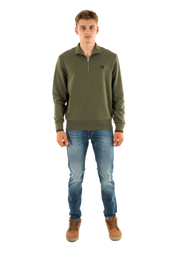Sweat fred perry half zip z50 lrlwrthgreen/blk