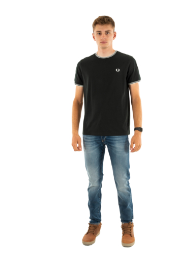 Tee shirt fred perry twin tipped t50 nightgreen/snwht