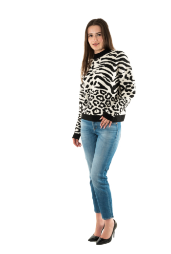 Pull hiver morgan 252-mfelixa ivoire/noir