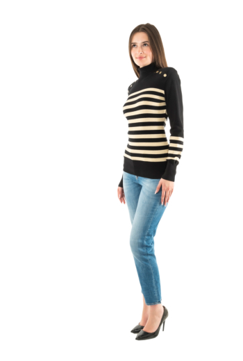 Pull hiver lola casademunt lf2511008 2n0 negro-crudo