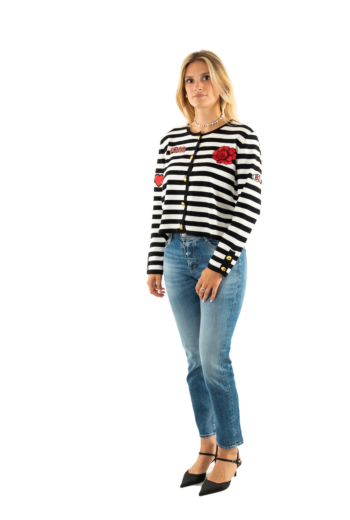 Gilets cardigans lola casademunt lf2511017 2nb negro-blanco