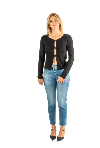 Gilets cardigans morgan 252-mizor noir