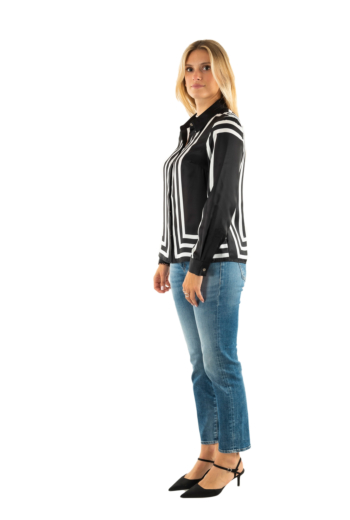 Chemisier morgan 251-cline noir/off white