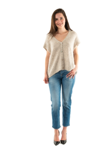 Gilets cardigans grace & mila savant greige