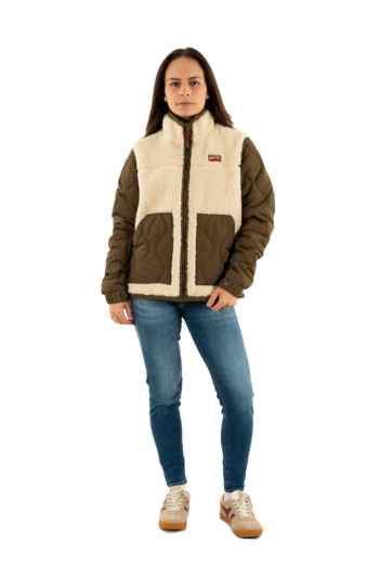 Blousons et vestes superdry fleece hybrid 1lg oatmeal beige