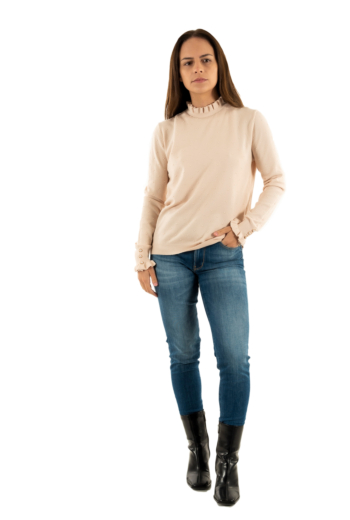 Pull hiver la petite etoile solferino 13 beige