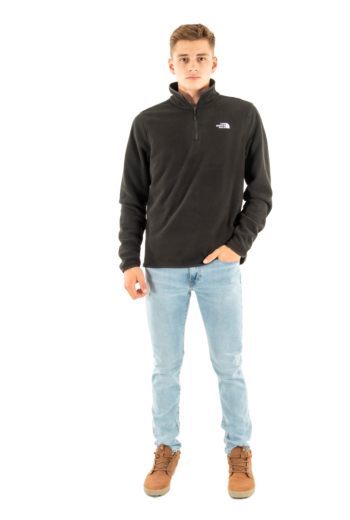 Sweat the north face glacier fleece 1/4 zip jk3 tnf black