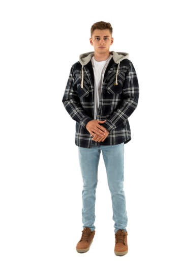 Chemise superdry surplus hooded check g7t navy window check