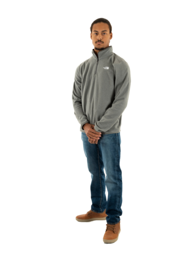 Sweat the north face glacier fleece 1/4 zip cqi tnf mid grey heather
