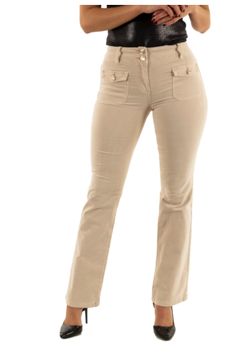 Pantalons morgan 242-poleno ivoire